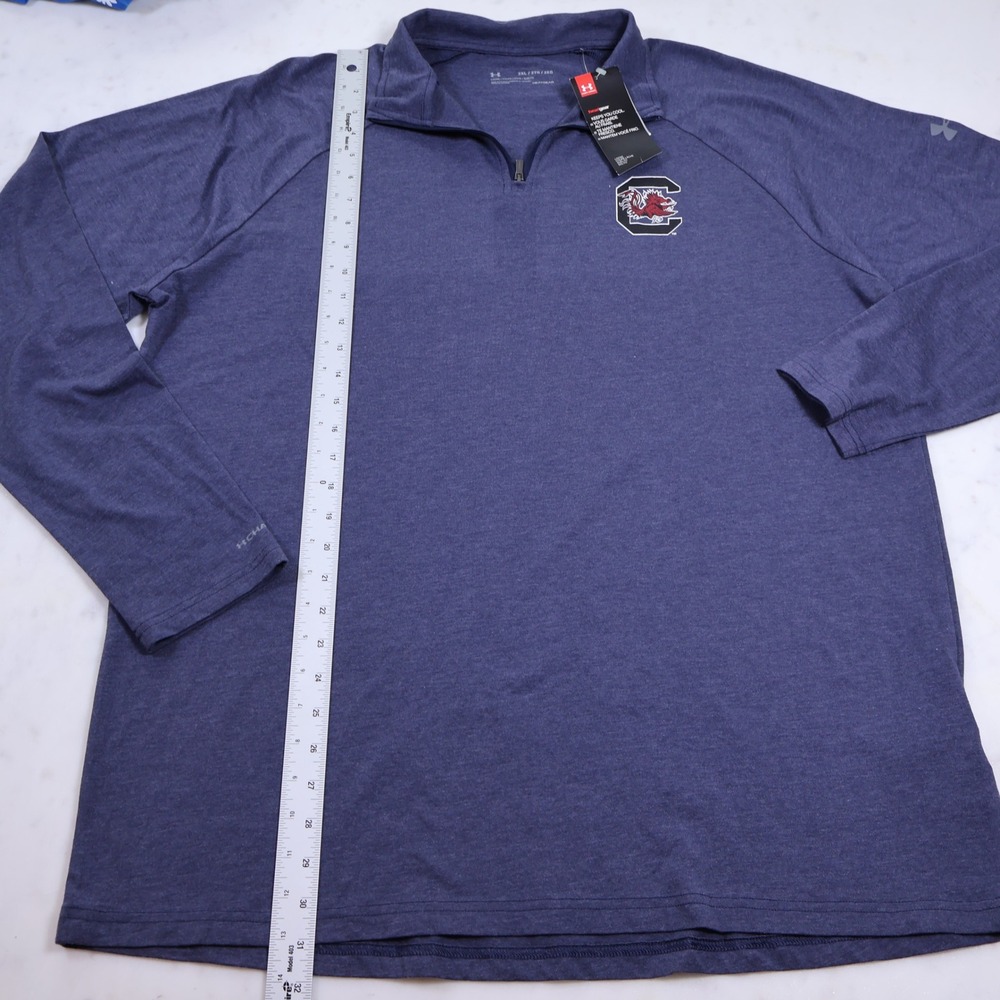 Under Armour South Carolina Gamecocks 1/4 Zip Pullover Navy Blue Mens 2XL UM0650 - Picture 4 of 9